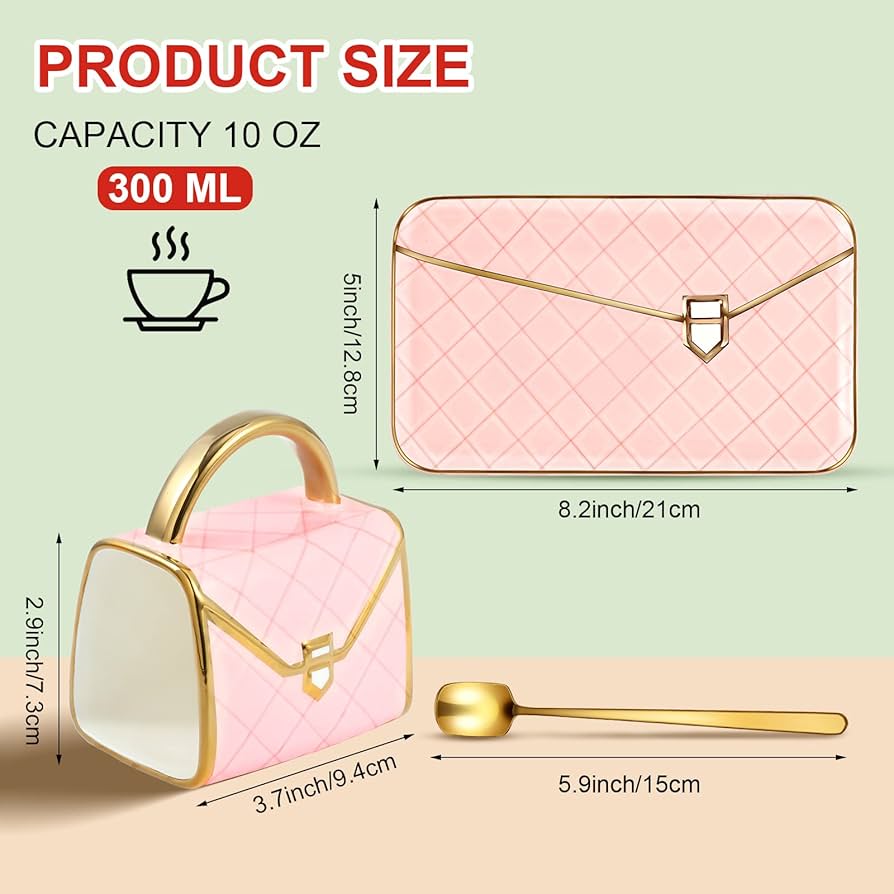 Amazon.com | Zubebe 1 Set Coffee Mug Elegant Handbag Shaped